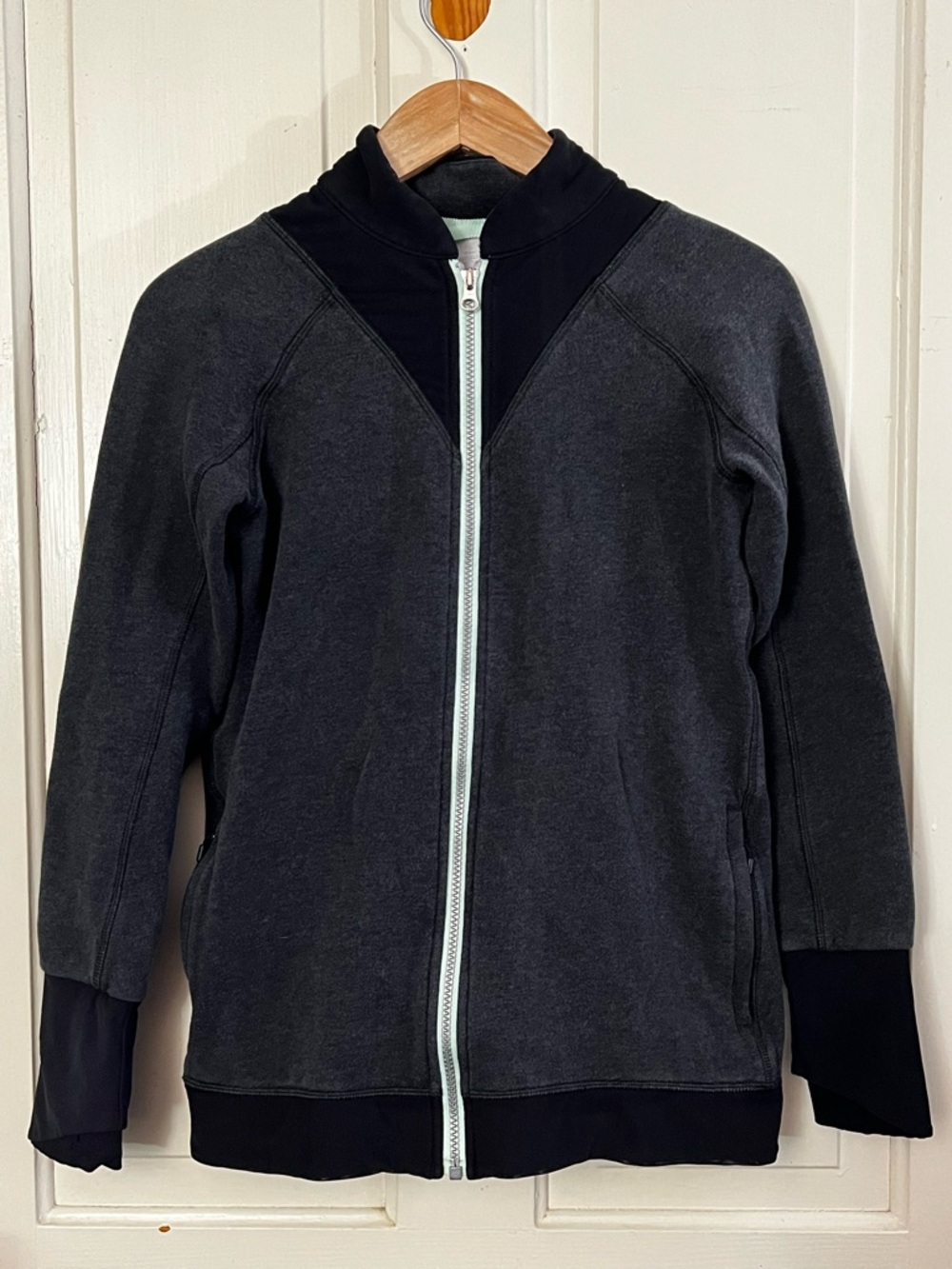 Ivivva Girls Full Zip Jacket Black Grey Size 14